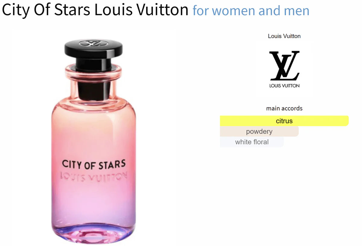 City Of Stars Louis Vuitton for women and men 10 ml Decant Fragrance Samples